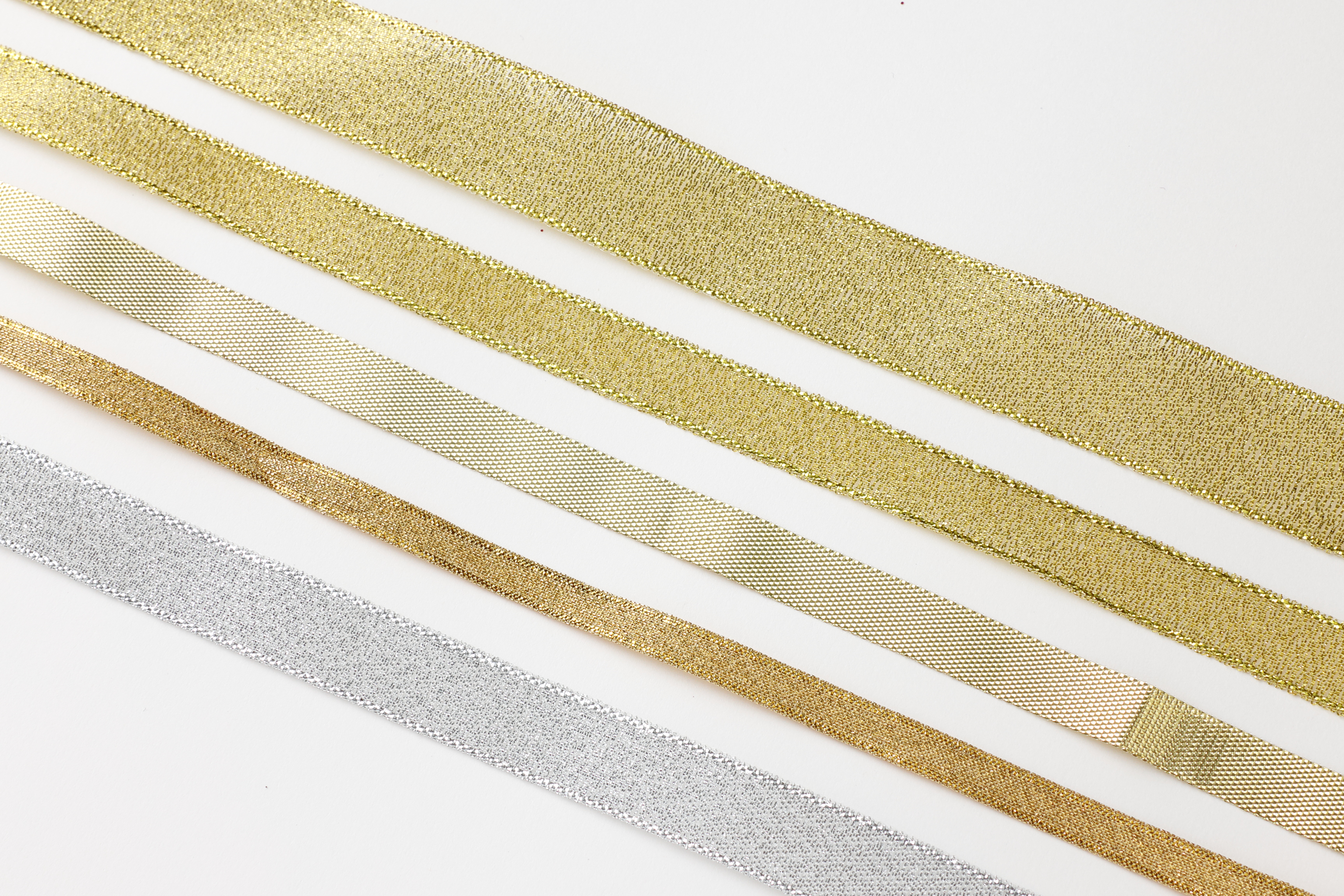 ゴールド、シルバーリボン ５種類 各１本